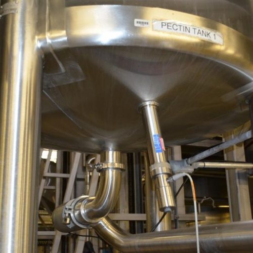 500 Gallon Crepaco S/S Vertical Single Wall Tank with High Shear Agitator