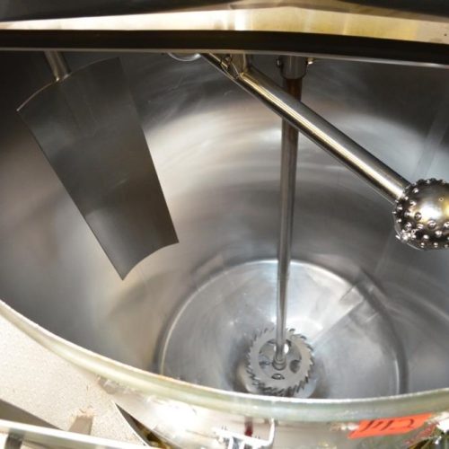 500 Gallon Crepaco S/S Vertical Single Wall Tank with High Shear Agitator