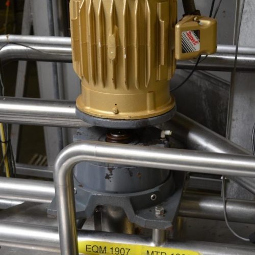 500 Gallon Crepaco S/S Vertical Single Wall Tank with High Shear Agitator