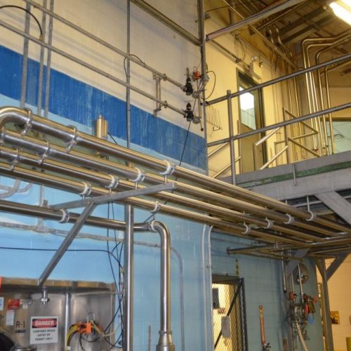 Large Quantity of S/S Process Piping in Blend Room