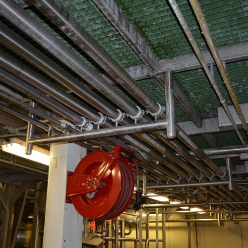 Large Quantity of S/S Process Piping in Blend Room