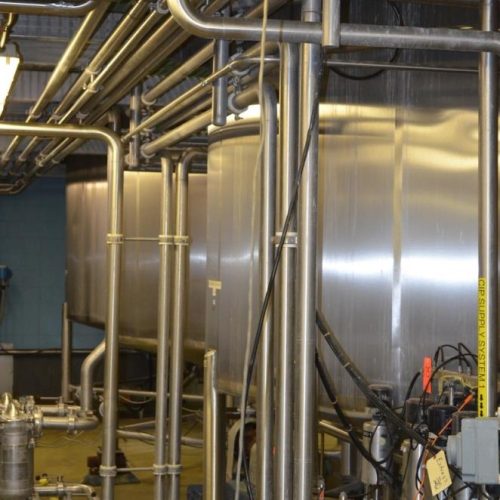 Large Quantity of S/S Process Piping in Blend Room