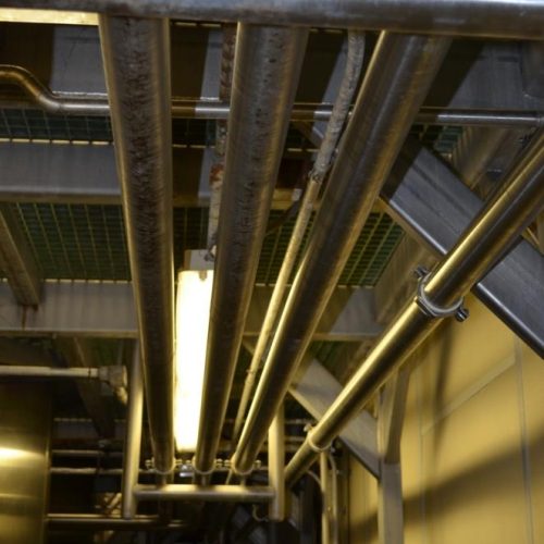 Large Quantity of S/S Process Piping in Blend Room