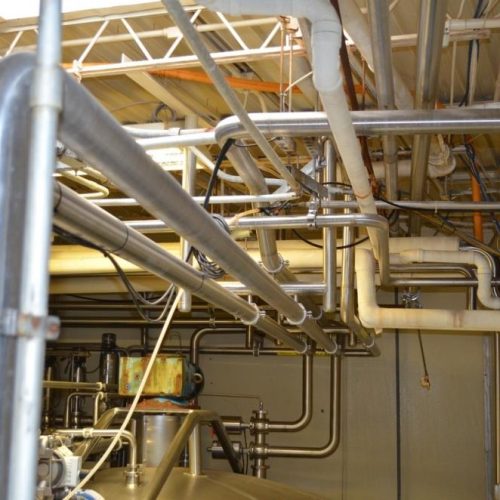 Large Quantity of S/S Process Piping in Blend Room