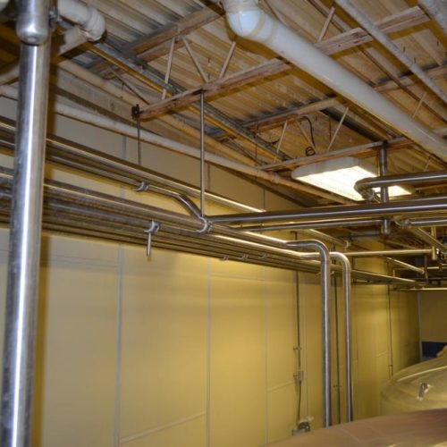 Large Quantity of S/S Process Piping in Blend Room