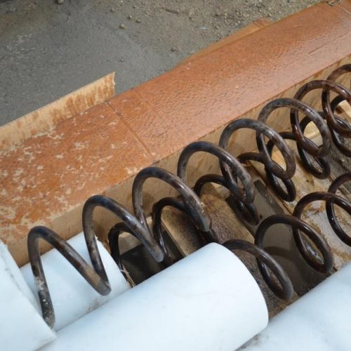 Spiroflow 6 in Dia x 196 in L Flexible 7.5 HP C/S Poly Screw Conveyor
