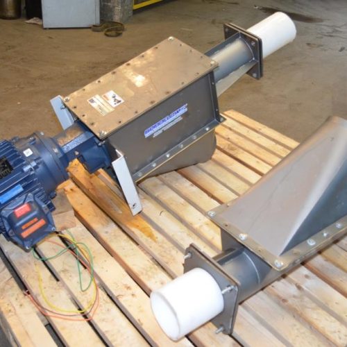 Spiroflow 6 in Dia x 196 in L Flexible 7.5 HP C/S Poly Screw Conveyor