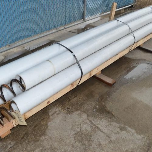 Spiroflow 6 in Dia x 196 in L Flexible 7.5 HP C/S Poly Screw Conveyor