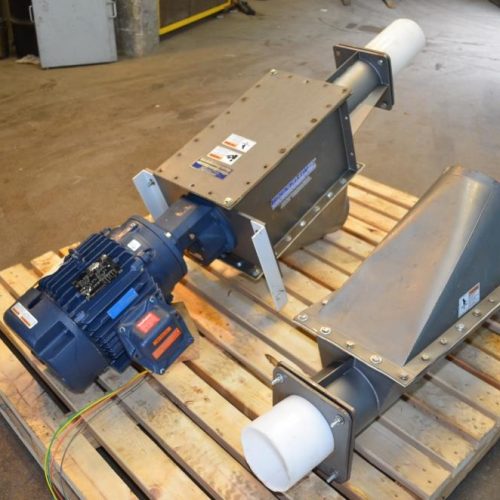 Spiroflow 6 in Dia x 196 in L Flexible 7.5 HP C/S Poly Screw Conveyor