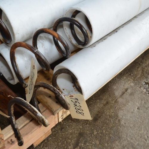 Spiroflow 6 in Dia x 196 in L Flexible 7.5 HP C/S Poly Screw Conveyor