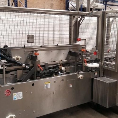 Adco Model 15DBC105WD Horizontal Hot Melt Cartoner with Nordson Hot Glue System