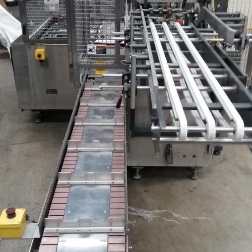 Adco Model 15DBC105WD Horizontal Hot Melt Cartoner with Nordson Hot Glue System