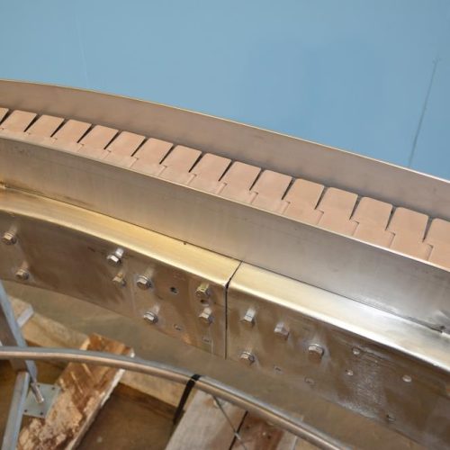 Arrowhead 180 Turn 4 1/2 in W Delrin Table Top Chain Conveyor