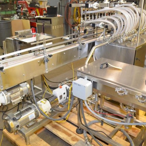Inline Filling System Model IFSFOF12, (12) Head S/S Inline Overflow Liquid Filler