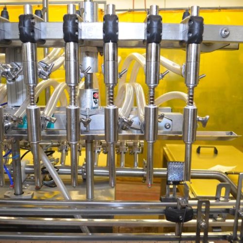 Inline Filling System Model IFSFOF12, (12) Head S/S Inline Overflow Liquid Filler
