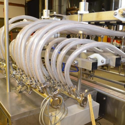 Inline Filling System Model IFSFOF12, (12) Head S/S Inline Overflow Liquid Filler