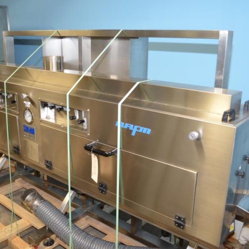 NAFM Model LX350SSCE S/S Full Body 500 CPM Sleeve Labeler w/ Steam Shrink Tunnel