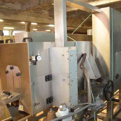 NAFM Model LX350SSCE S/S Full Body 500 CPM Sleeve Labeler w/ Steam Shrink Tunnel