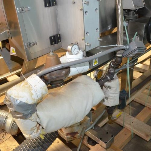 NAFM Model LX350SSCE S/S Full Body 500 CPM Sleeve Labeler w/ Steam Shrink Tunnel