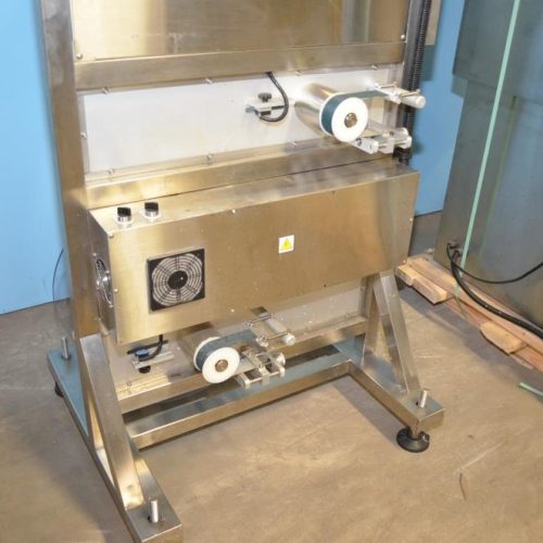 NAFM Model LX350SSCE S/S Full Body 500 CPM Sleeve Labeler w/ Steam Shrink Tunnel