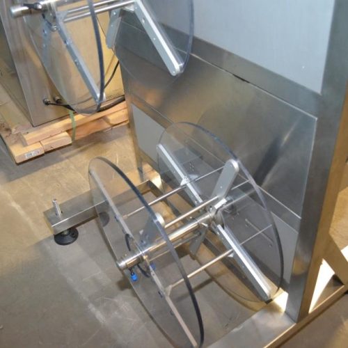 NAFM Model LX350SSCE S/S Full Body 500 CPM Sleeve Labeler w/ Steam Shrink Tunnel