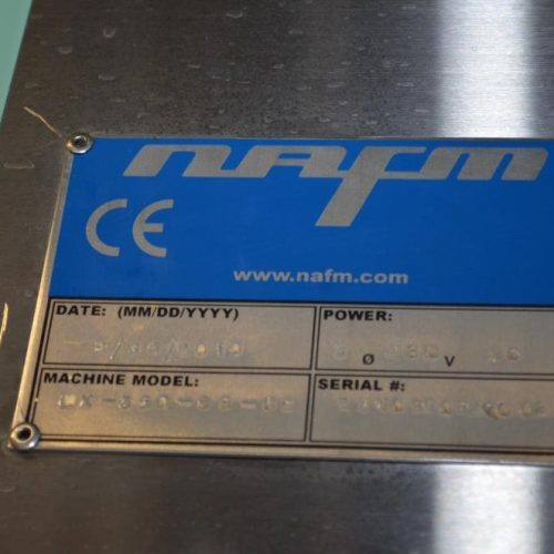 NAFM Model LX350SSCE S/S Full Body 500 CPM Sleeve Labeler w/ Steam Shrink Tunnel