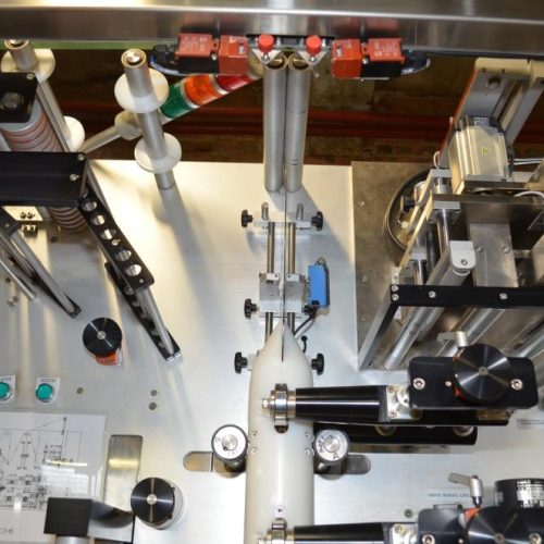 NAFM Model LX350SSCE S/S Full Body 500 CPM Sleeve Labeler w/ Steam Shrink Tunnel