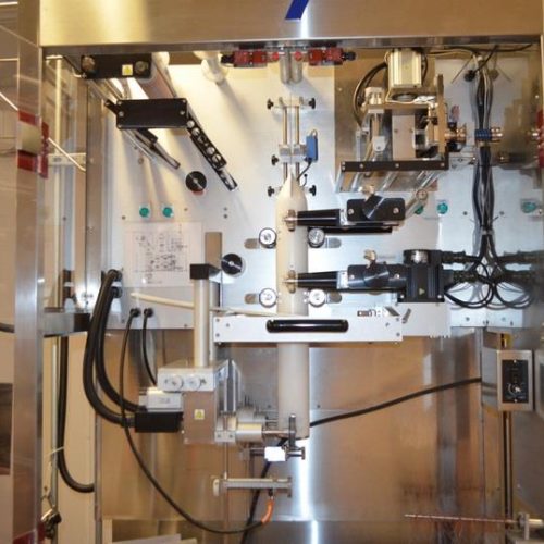 NAFM Model LX350SSCE S/S Full Body 500 CPM Sleeve Labeler w/ Steam Shrink Tunnel