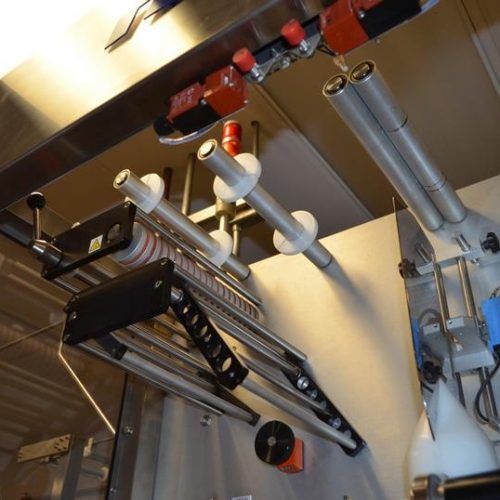 NAFM Model LX350SSCE S/S Full Body 500 CPM Sleeve Labeler w/ Steam Shrink Tunnel