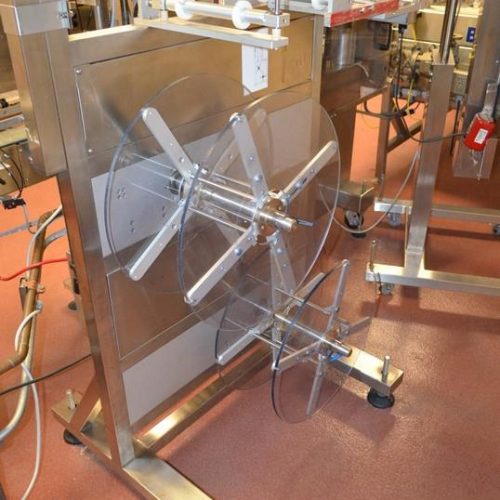 NAFM Model LX350SSCE S/S Full Body 500 CPM Sleeve Labeler w/ Steam Shrink Tunnel