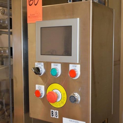 NAFM Model LX350SSCE S/S Full Body 500 CPM Sleeve Labeler w/ Steam Shrink Tunnel