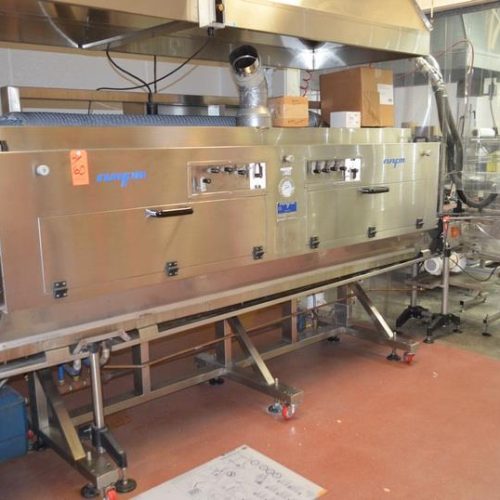 NAFM Model LX350SSCE S/S Full Body 500 CPM Sleeve Labeler w/ Steam Shrink Tunnel