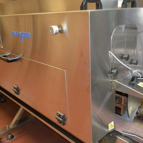 NAFM Model LX350SSCE S/S Full Body 500 CPM Sleeve Labeler w/ Steam Shrink Tunnel