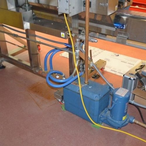 NAFM Model LX350SSCE S/S Full Body 500 CPM Sleeve Labeler w/ Steam Shrink Tunnel