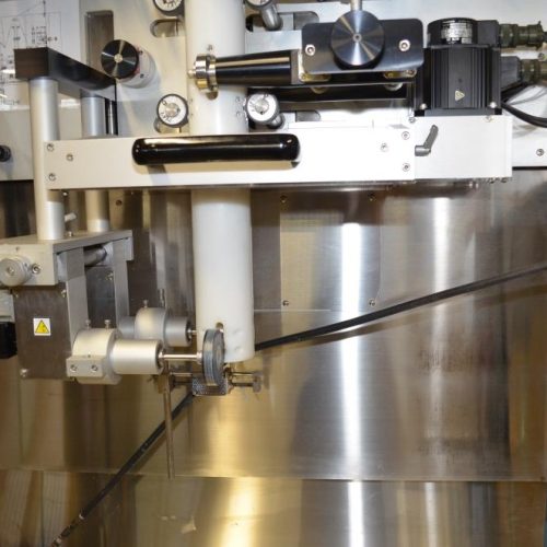 NAFM Model LX350SSCE S/S Full Body 500 CPM Sleeve Labeler w/ Steam Shrink Tunnel