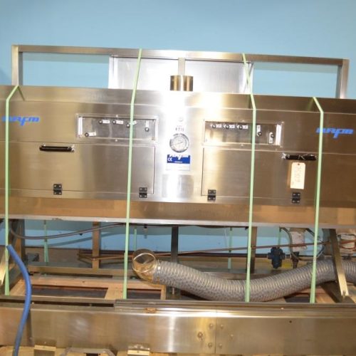 NAFM Model LX350SSCE S/S Full Body 500 CPM Sleeve Labeler w/ Steam Shrink Tunnel