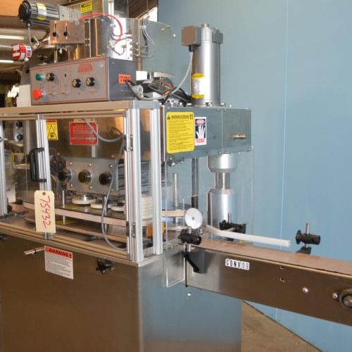 Kaps All Model A (6) Quill 200 BPM Inline Capper with Cap Elevator