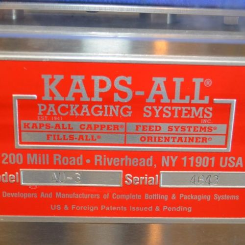 Kaps All Model AU3 300 bpm Bottle Unscrambler Orientater