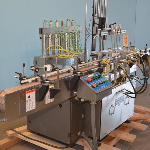 Filamatic MRV 6-Head Inline S/S Volumetric Filler w (6) 140cc PD pumps