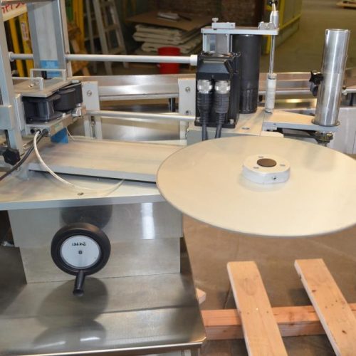 NJM CLI Model UNI300VAS034 S/S 140 CPM Pressure Sensitive Wraparound Labeler