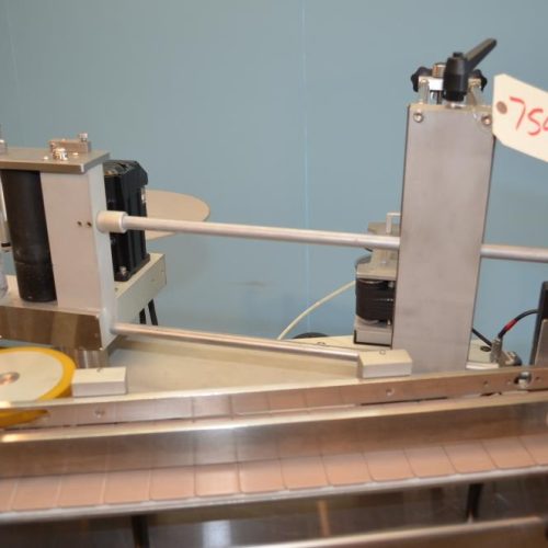 NJM CLI Model UNI300VAS034 S/S 140 CPM Pressure Sensitive Wraparound Labeler