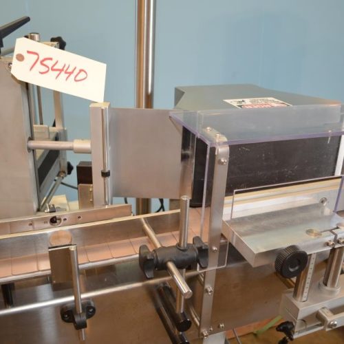 NJM CLI Model UNI300VAS034 S/S 140 CPM Pressure Sensitive Wraparound Labeler