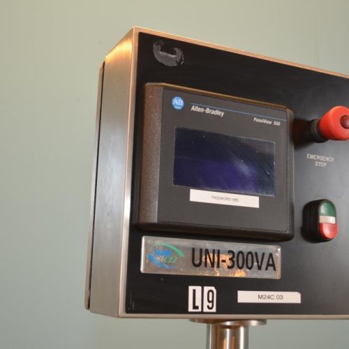 NJM CLI Model UNI300VAS034 S/S 140 CPM Pressure Sensitive Wraparound Labeler