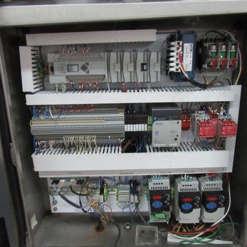 Forpak Model GS65 S/S (5) Lane Stacker with Discharge Conveyor