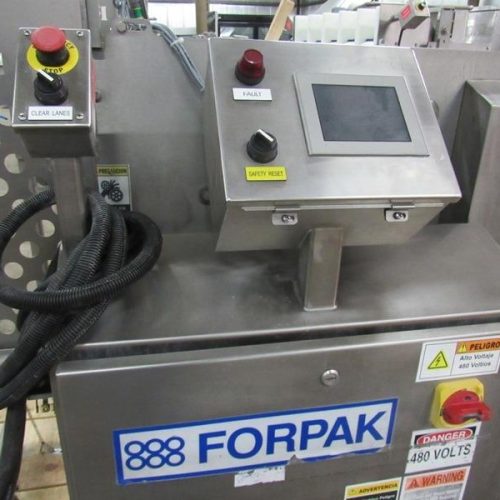 Forpak Model GS65 S/S (5) Lane Stacker with Discharge Conveyor