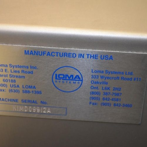 Loma Model IQ2 S/S 14 in W x 3 in H Aperture Metal Detector With Pneumatic Ram Reject