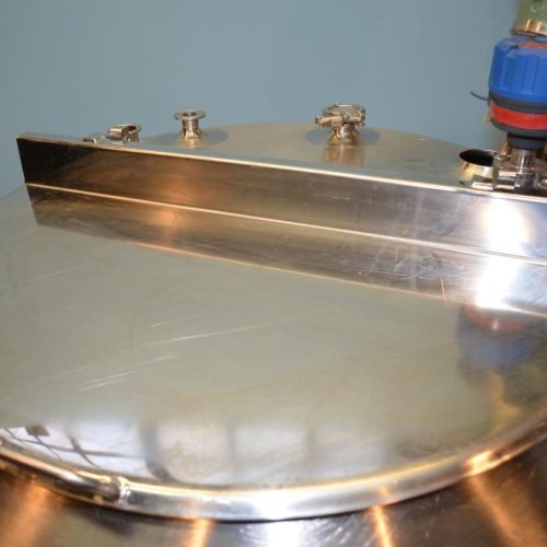 100 Gallon Feldmeier Vertical S/S Jacketed Turbine Agitated Tank