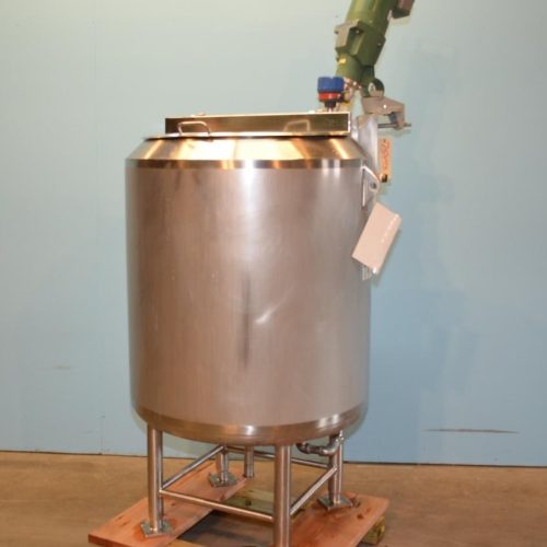 100 Gallon Feldmeier Vertical S/S Jacketed Turbine Agitated Tank