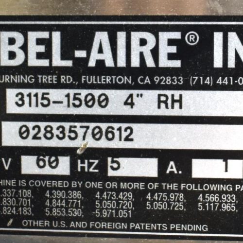 Label Aire Model 31151500 Tamper Evident Front and Back Pressure Sensitive Labeler