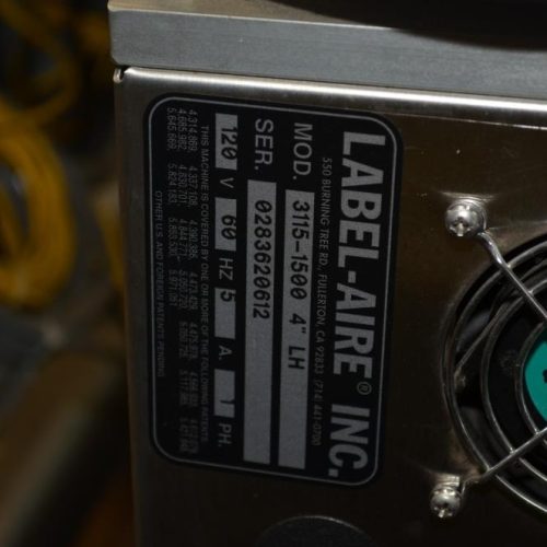 Label Aire Model 31151500 Front and Back Pressure Sensitive Labeler